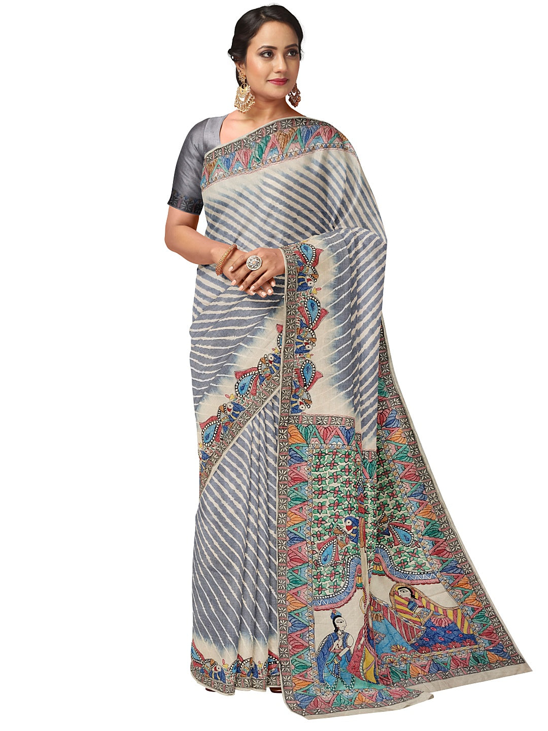 Ram and Sita on Leheriya Saree – A Divine Love Story in Tradition